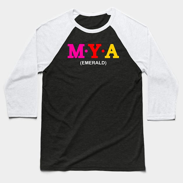 Mya - Emerald. Baseball T-Shirt by Koolstudio